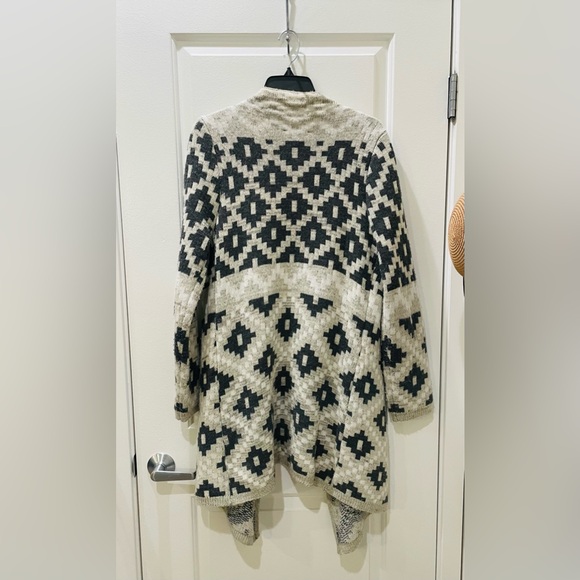 Olivia Sky Cozy Patterned Knit Open Cardigan Sweater - Picture 2 of 3